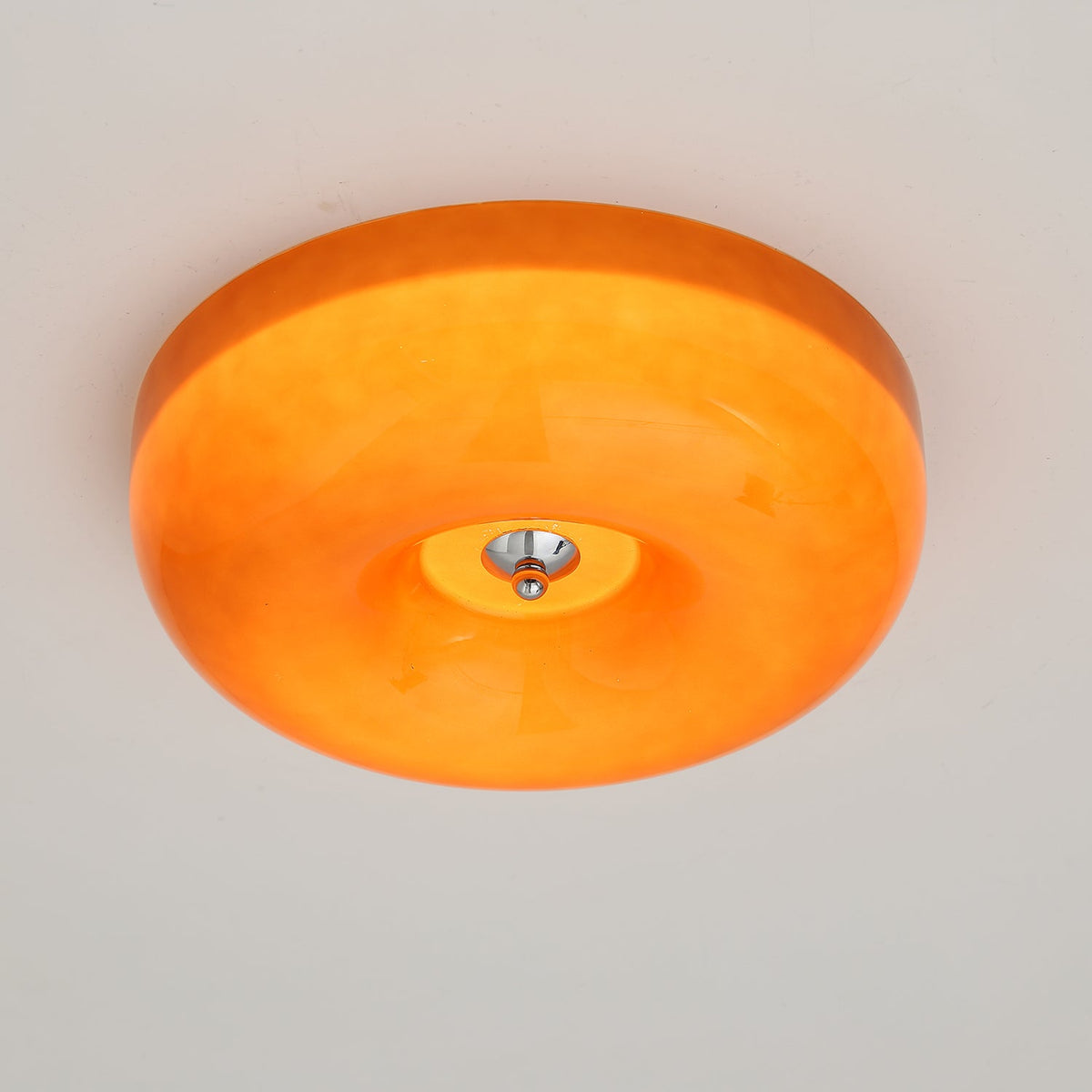 Cam Moderne plafondlamp van glas met minimalistisch swirl-ontwerp
