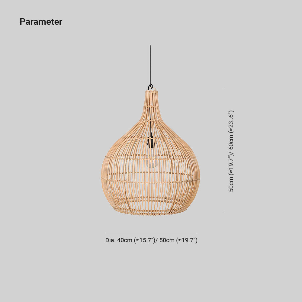 Muto Japans Creatief Hanglamp Rotan Woonkamer Slaapkamer