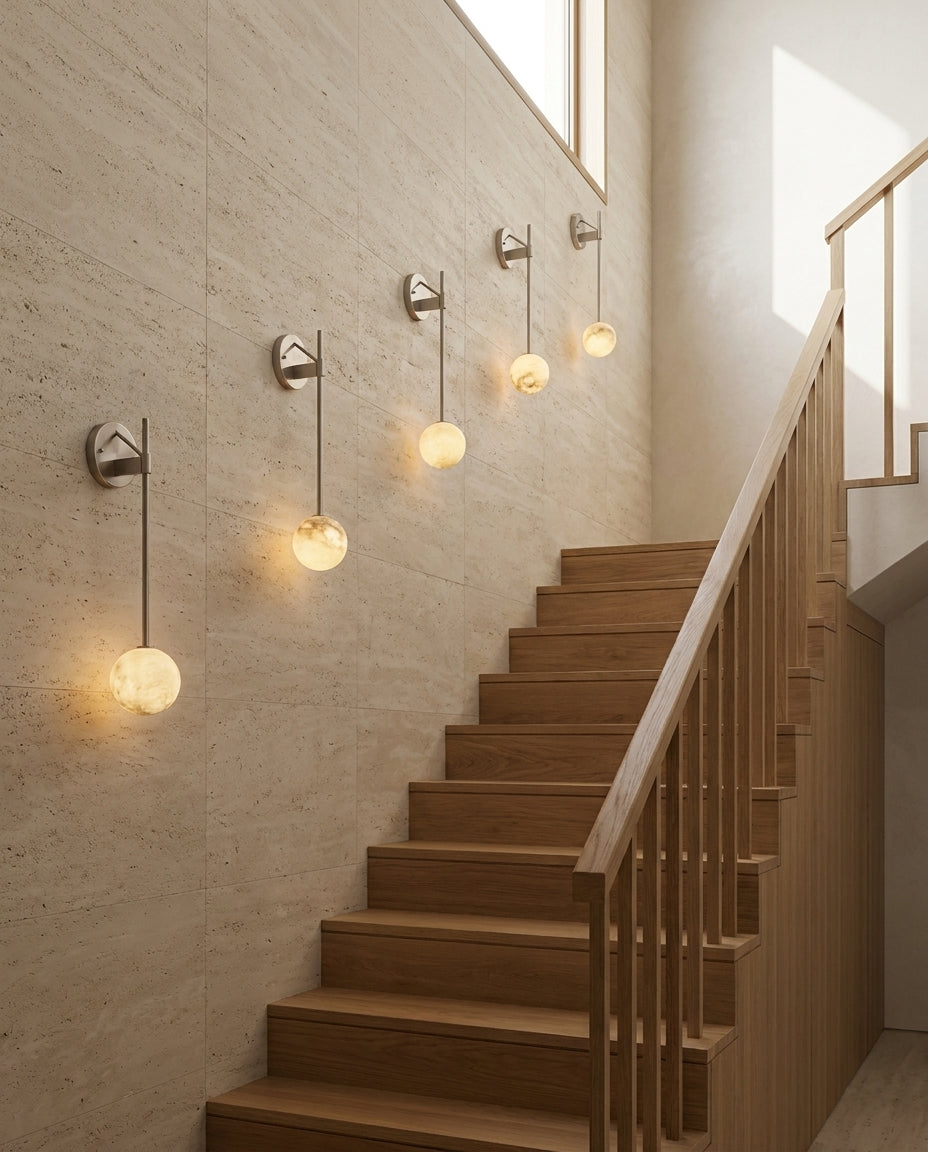 Staverncombe Albasten wandlamp