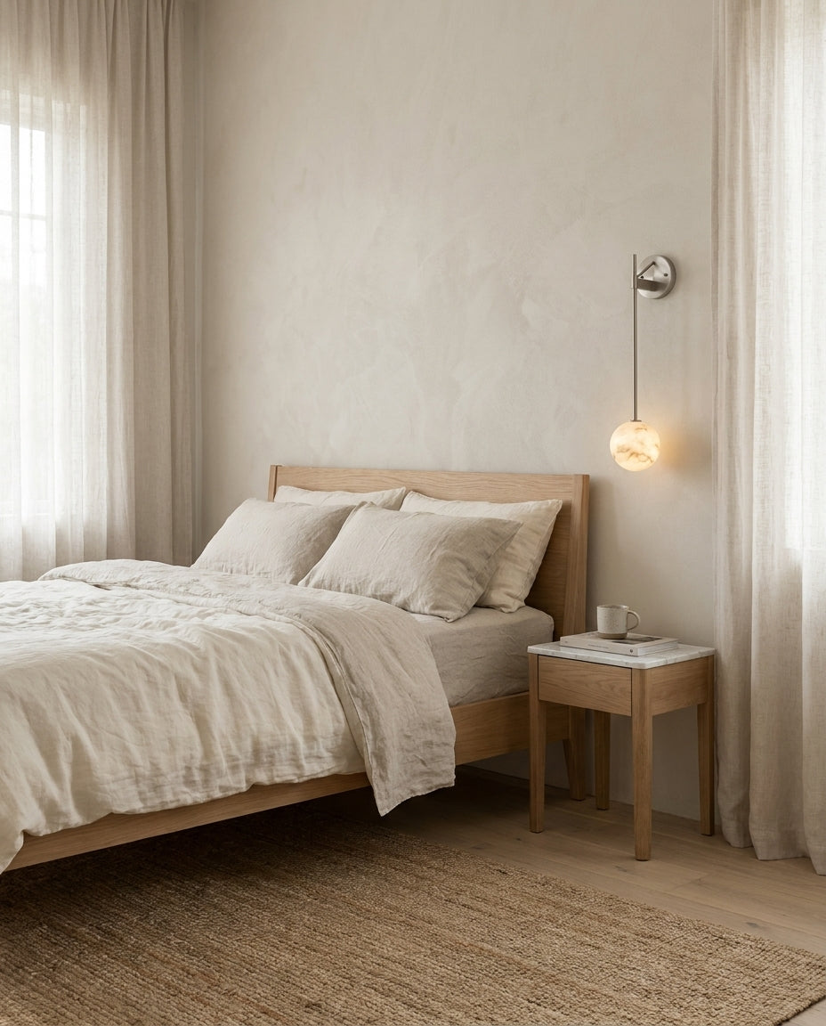 Staverncombe Albasten wandlamp