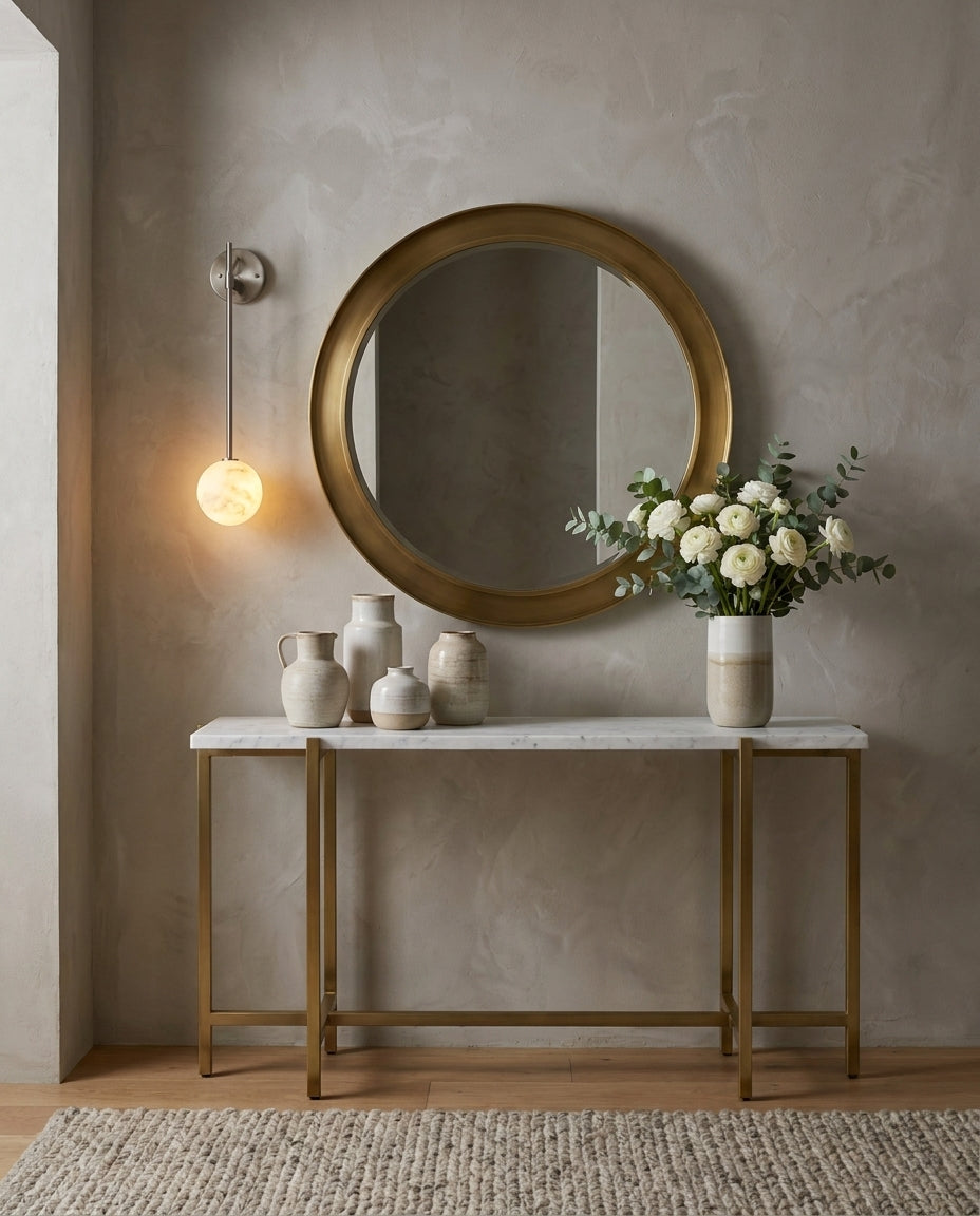 Staverncombe Albasten wandlamp