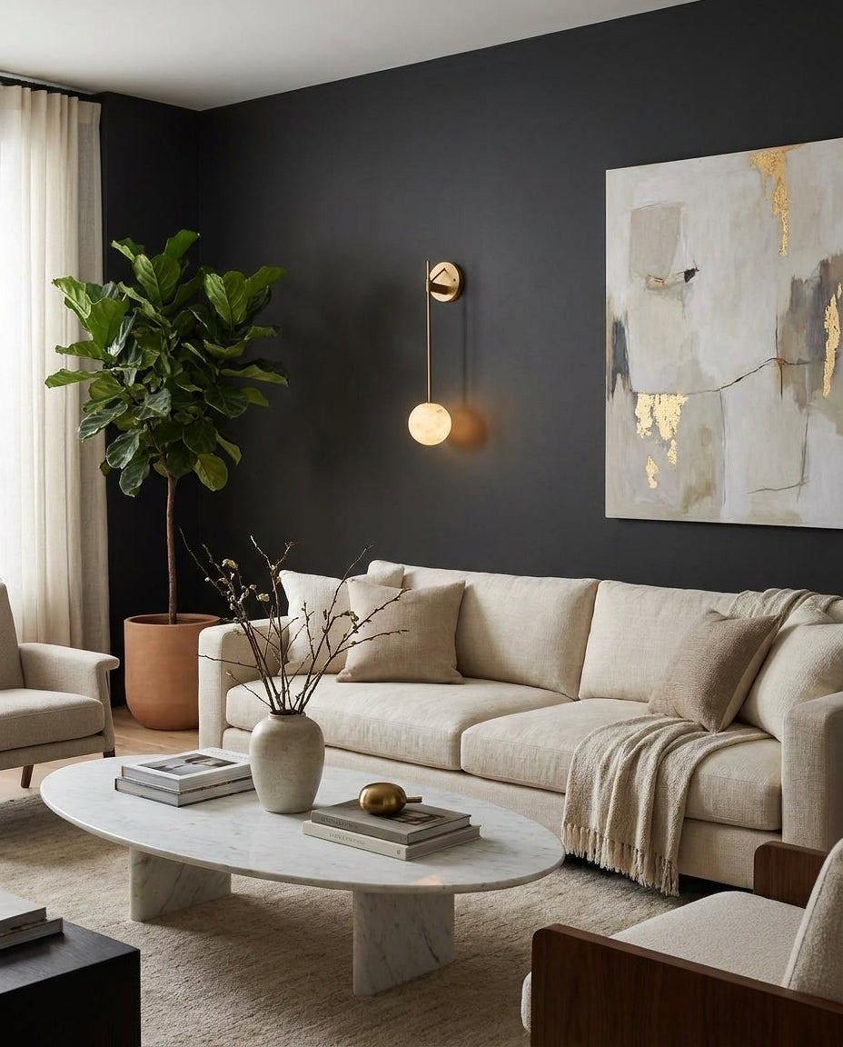 Staverncombe Albasten wandlamp
