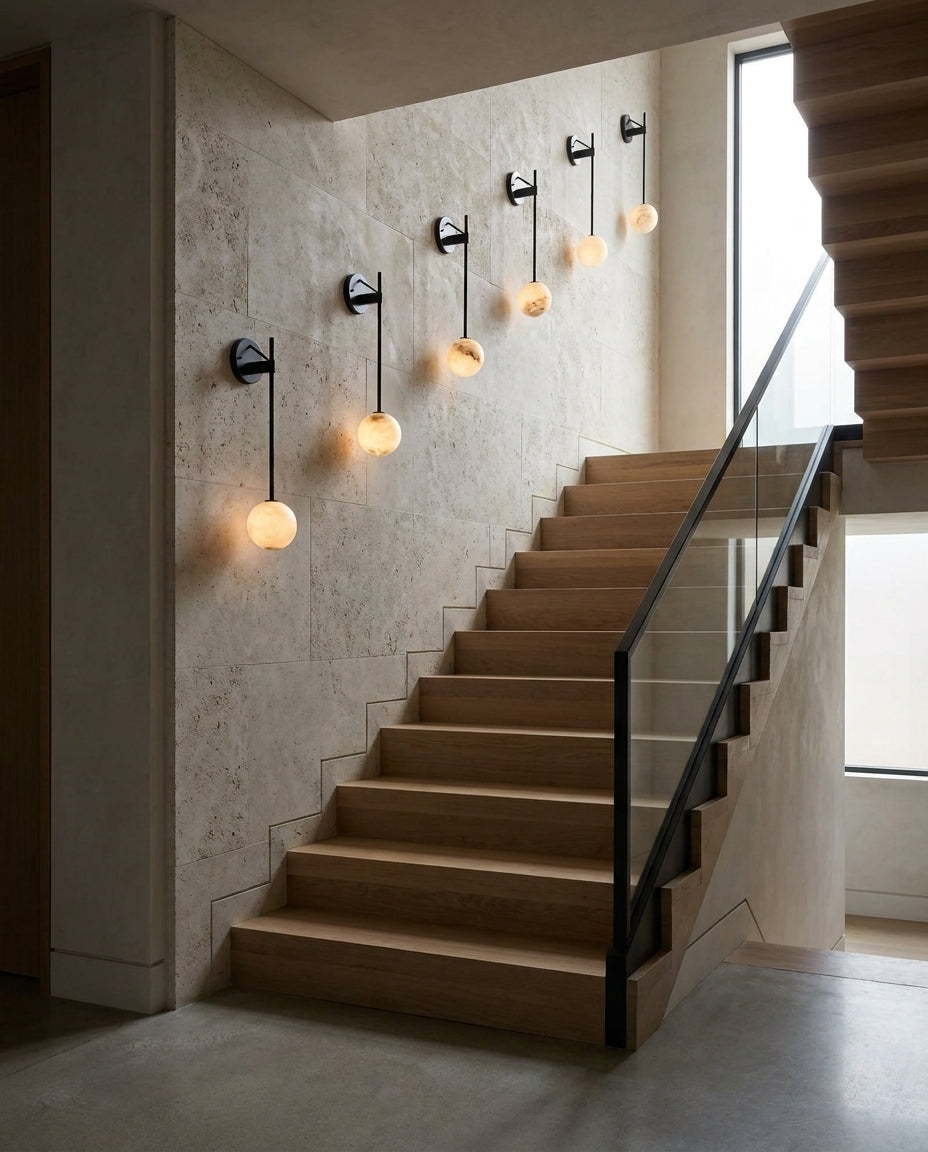 Staverncombe Albasten wandlamp