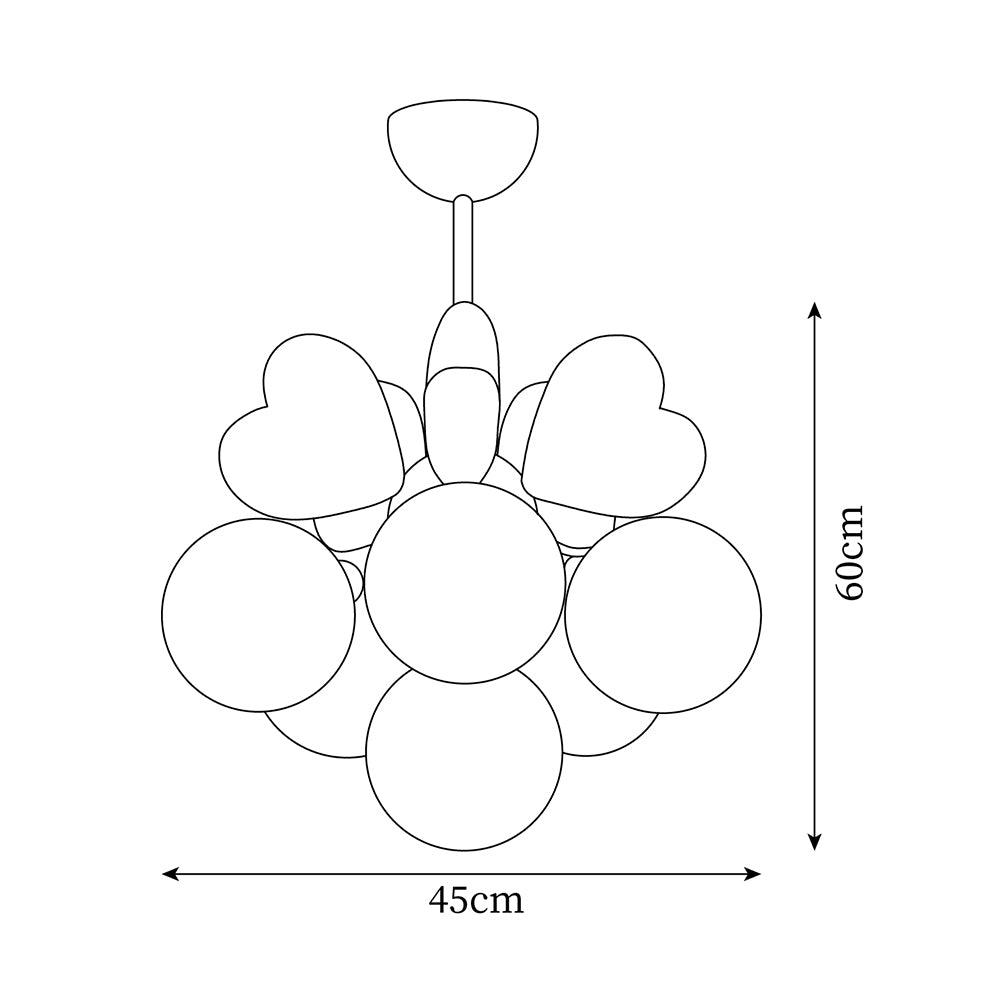 Kroonluchter Heart Accents bollen Shades Speels Modern Kinderkamer