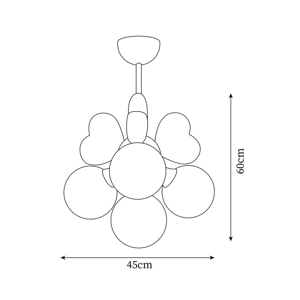 Kroonluchter Heart Accents bollen Shades Speels Modern Kinderkamer