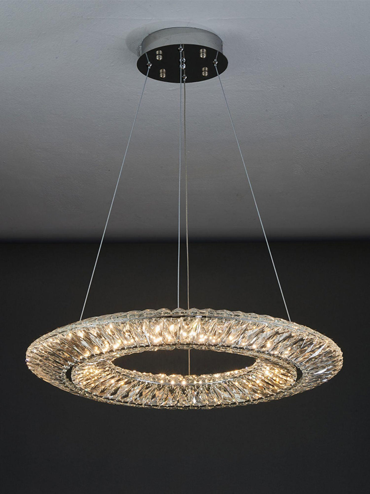 Tev Geometric kroonluchter met kristallen LED elegant