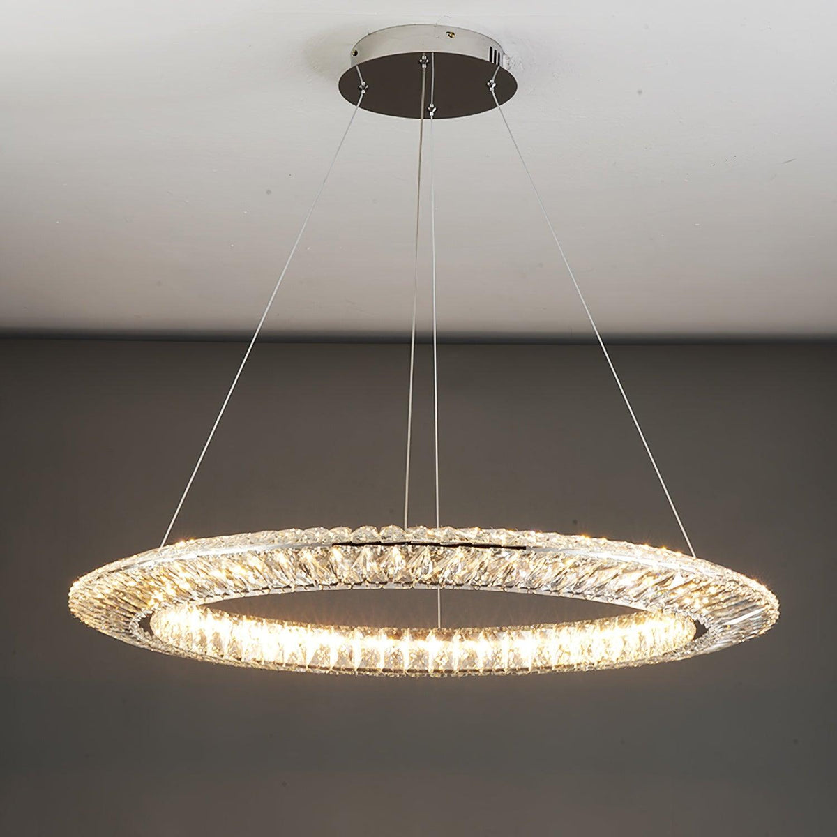 Tev Geometric kroonluchter met kristallen LED elegant