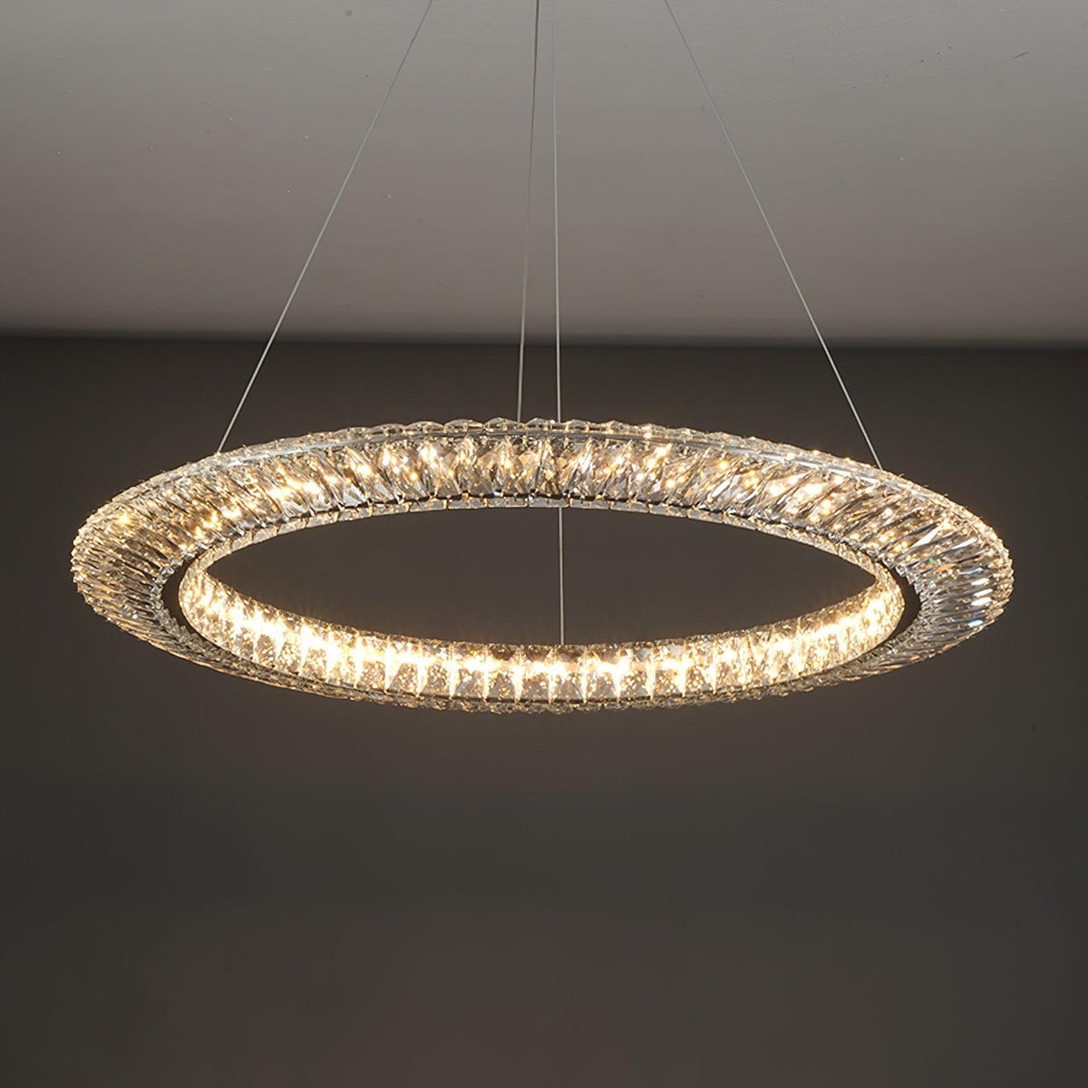 Tev Geometric kroonluchter met kristallen LED elegant