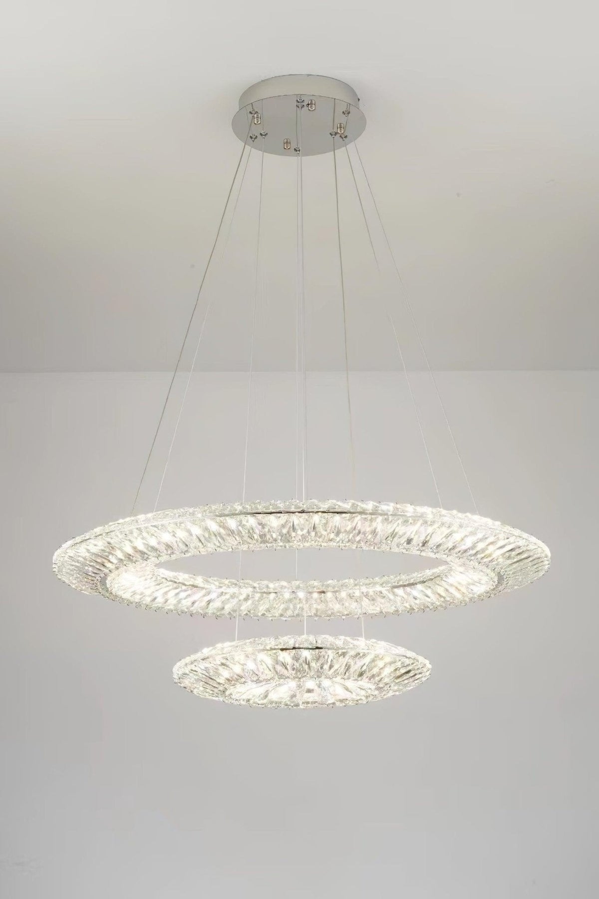 Tev Geometric kroonluchter met kristallen LED elegant