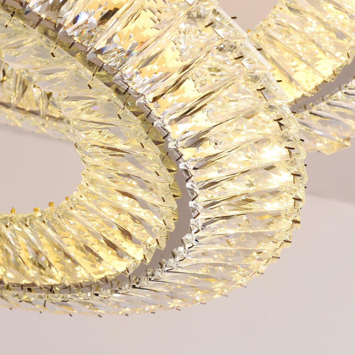 Tev Geometric kroonluchter met kristallen LED elegant