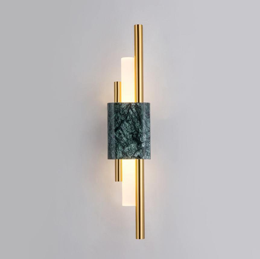 Evely Premium Noordse kunst wandlamp met marmer, met stekker