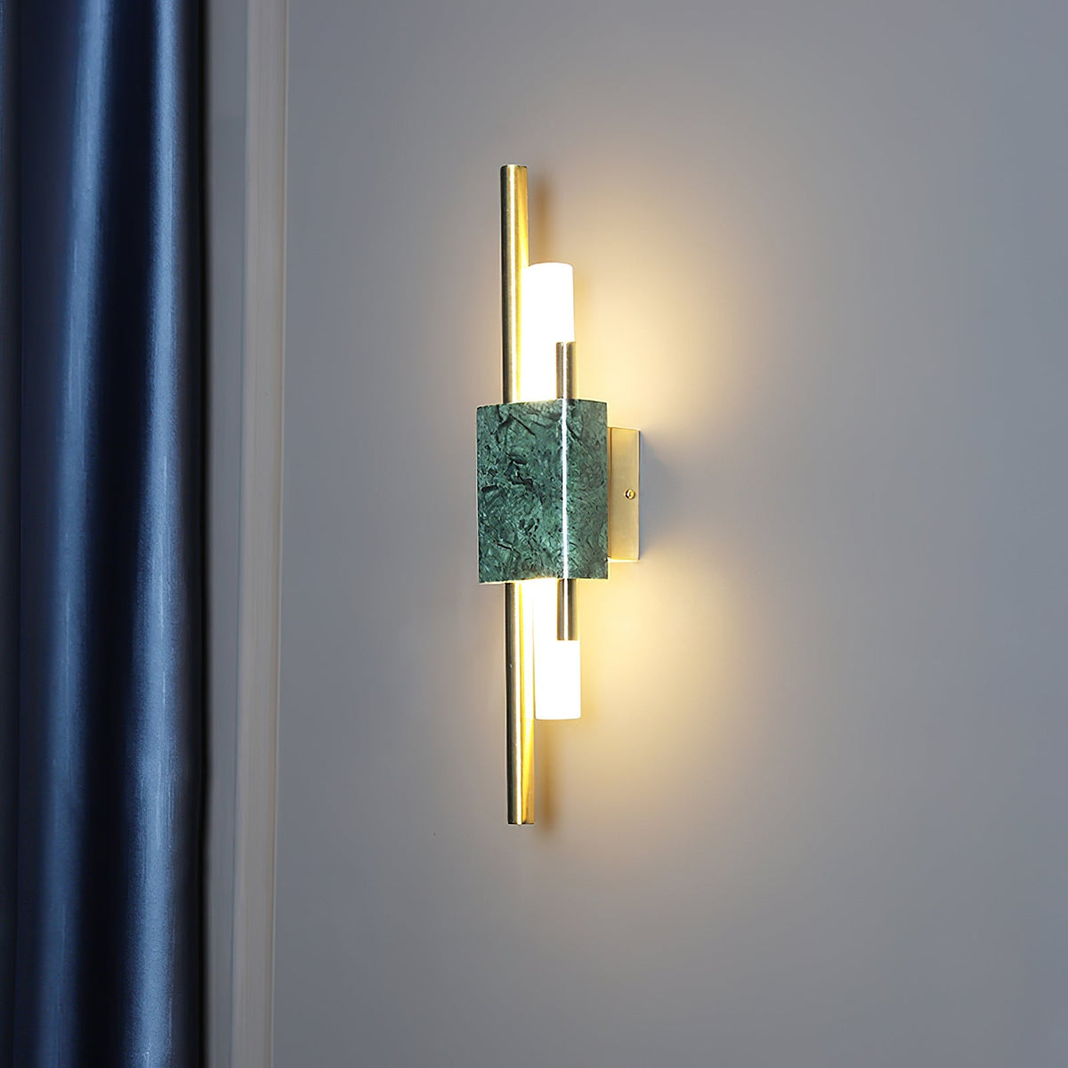 Evely Premium Noordse kunst wandlamp met marmer, met stekker