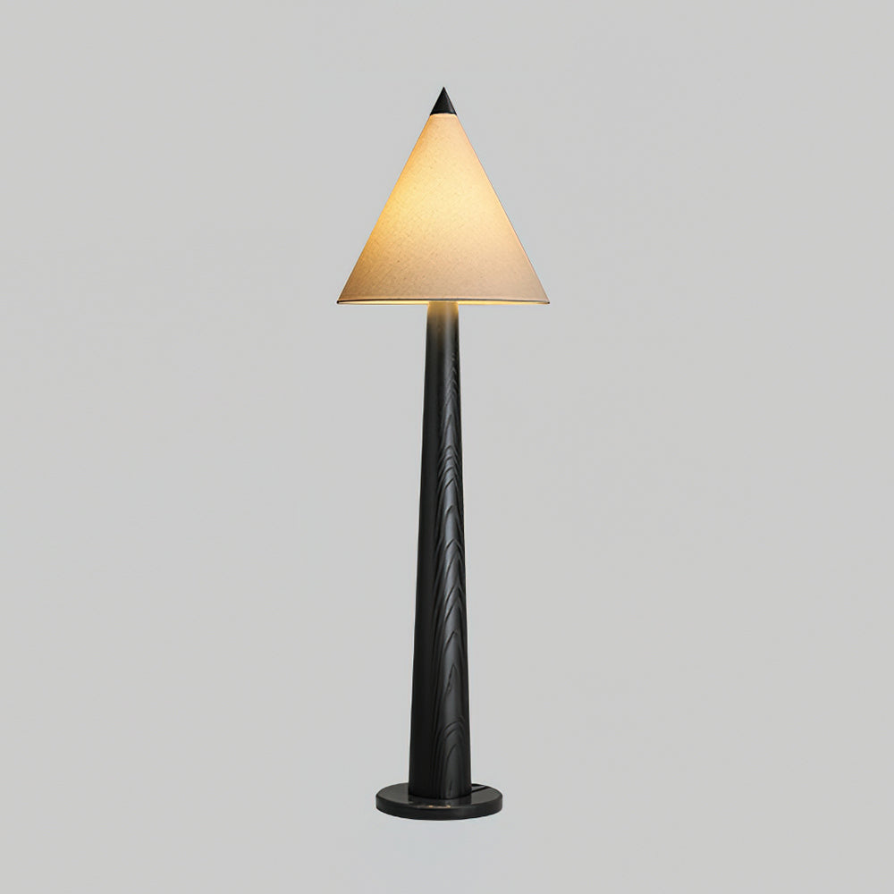 Cone-Gable vloerlamp in walnootkleur