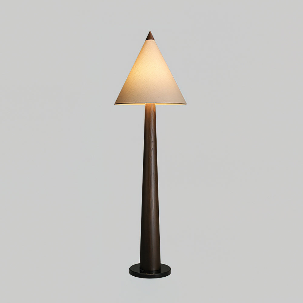Cone-Gable vloerlamp in walnootkleur
