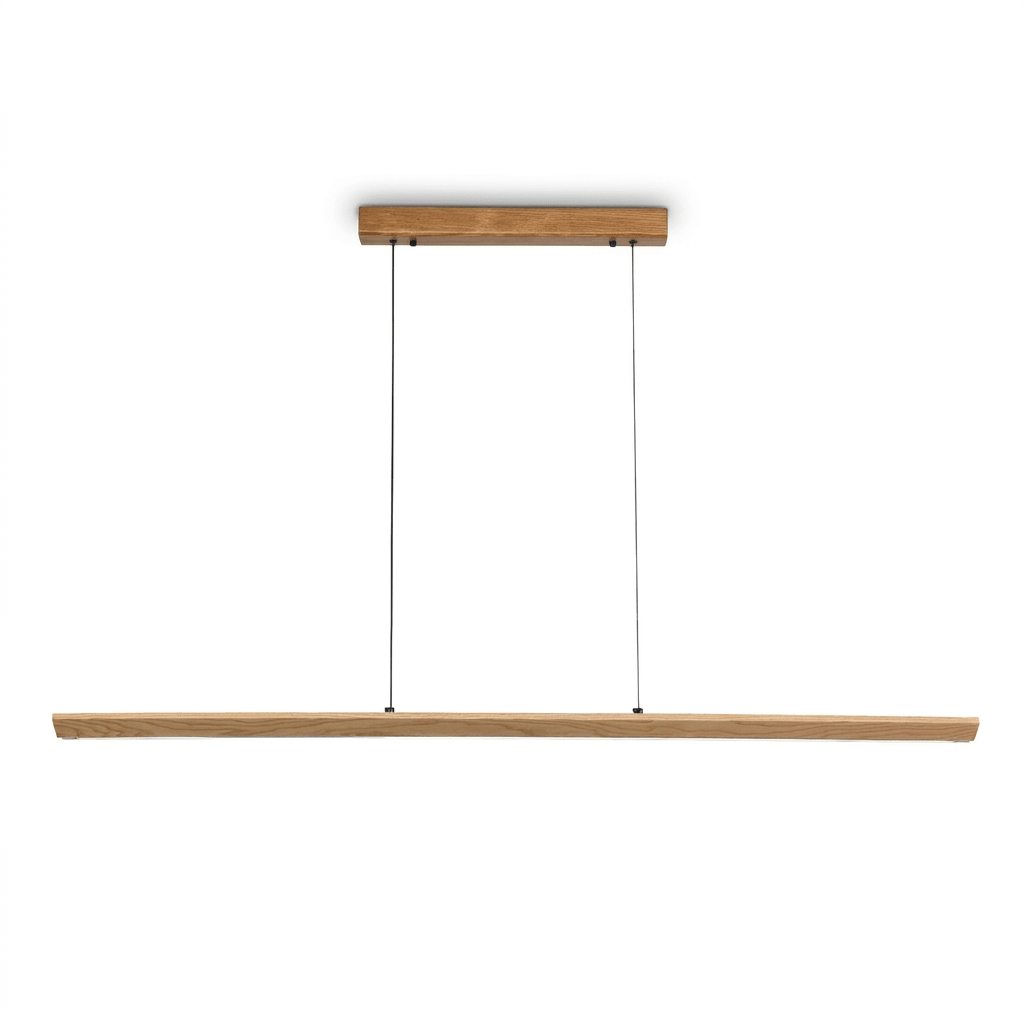 Alderine lineaire hanglamp van walnoothout