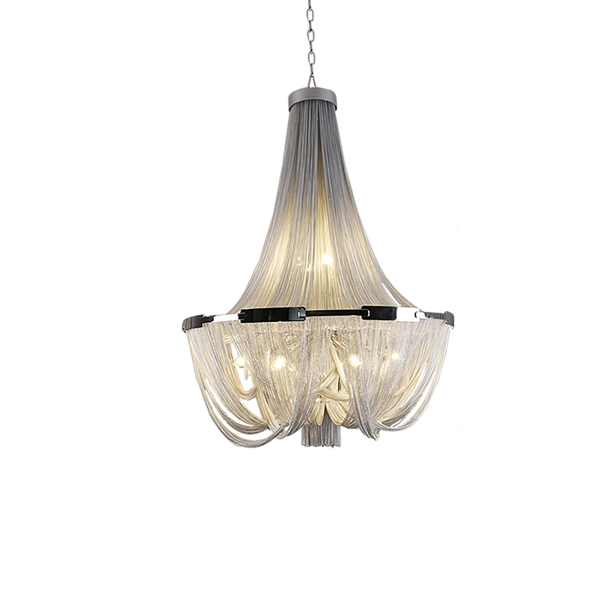 Zylen kroonluchter met aluminium ketting