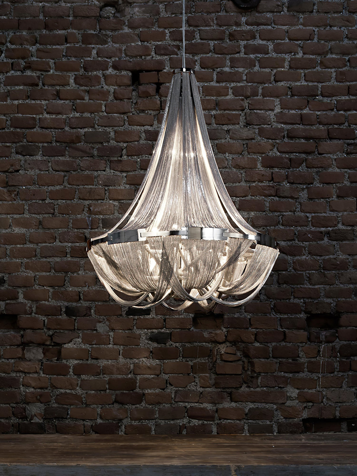 Zylen kroonluchter met aluminium ketting