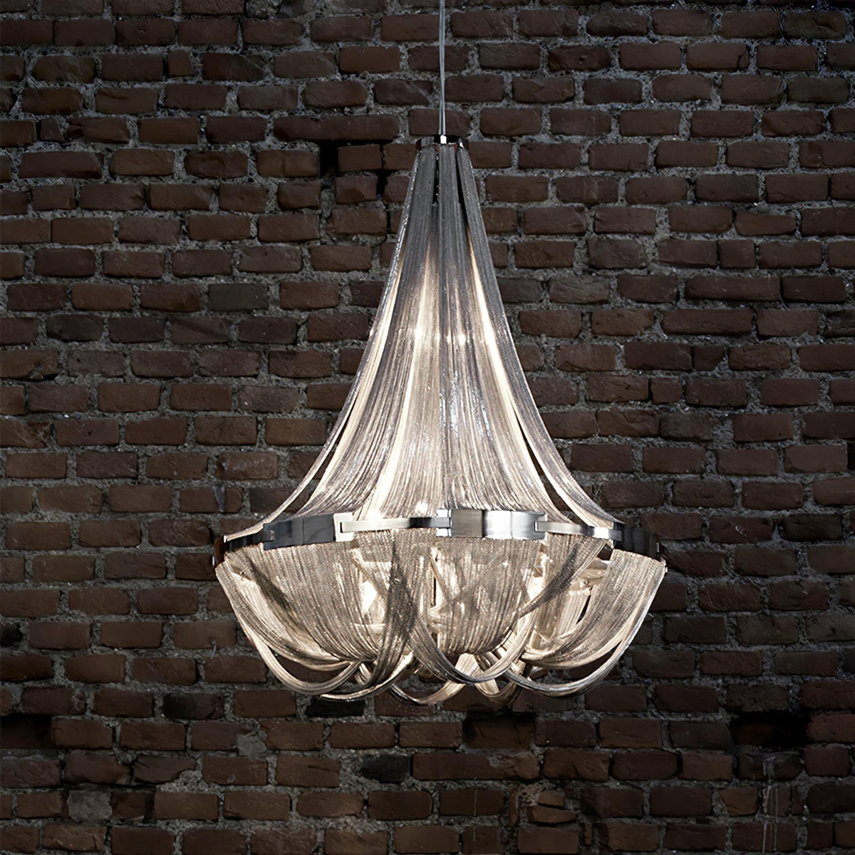 Zylen kroonluchter met aluminium ketting