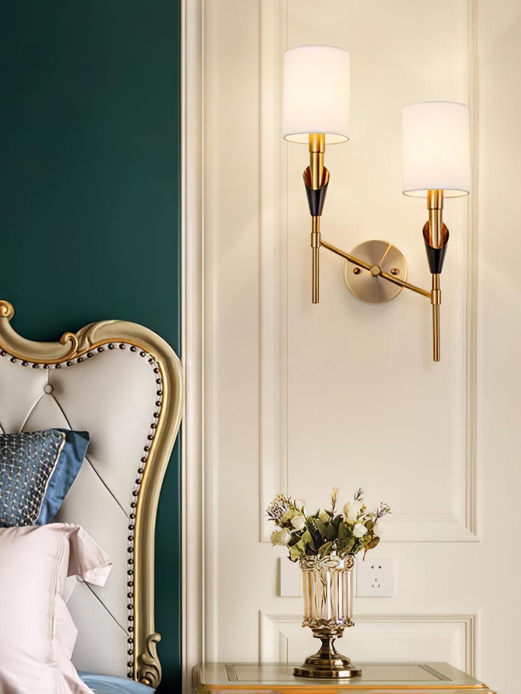Eurzorira wandlamp met stoffen kap