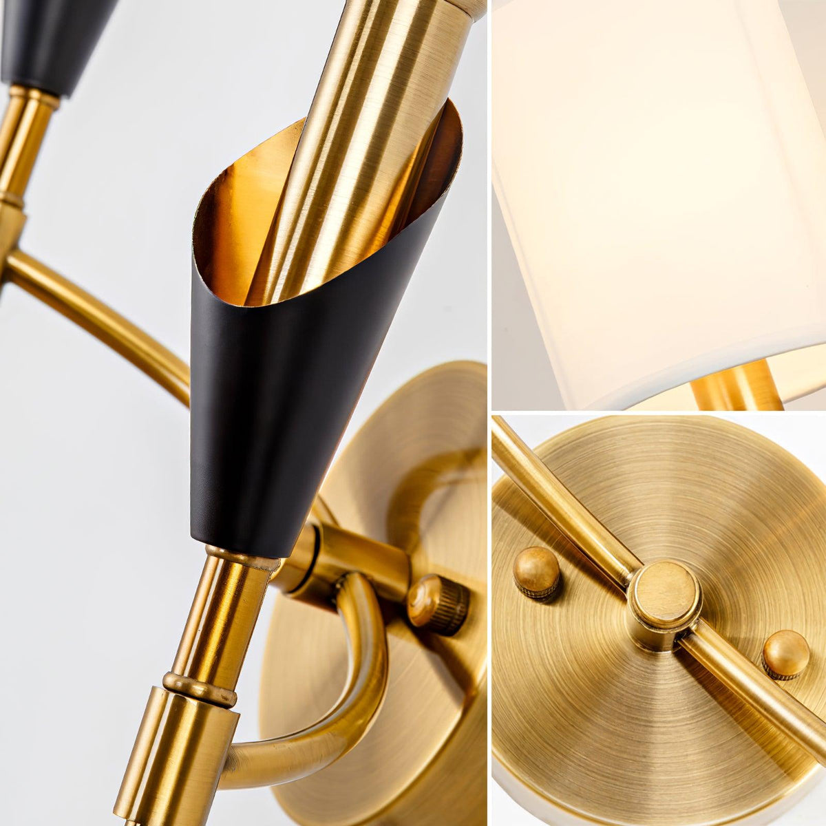 Eurzorira wandlamp met stoffen kap