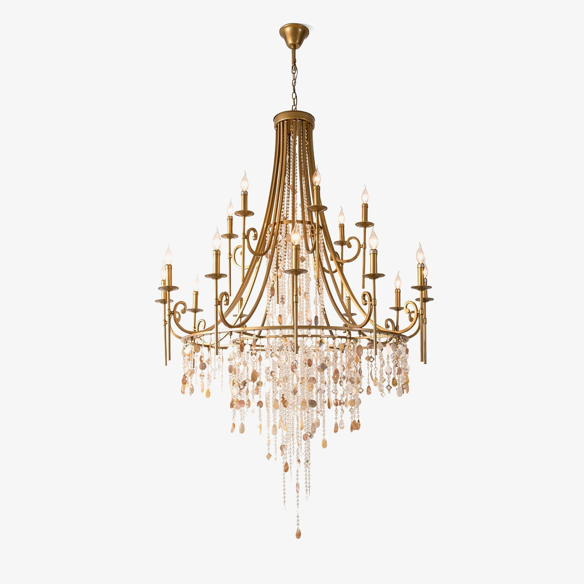 Sorvexa kroonluchter luxe schelp kristal retro
