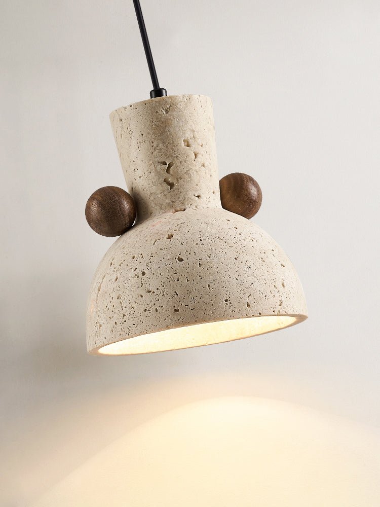 Tavaro kiezelvormige hanglamp Walnootkleur