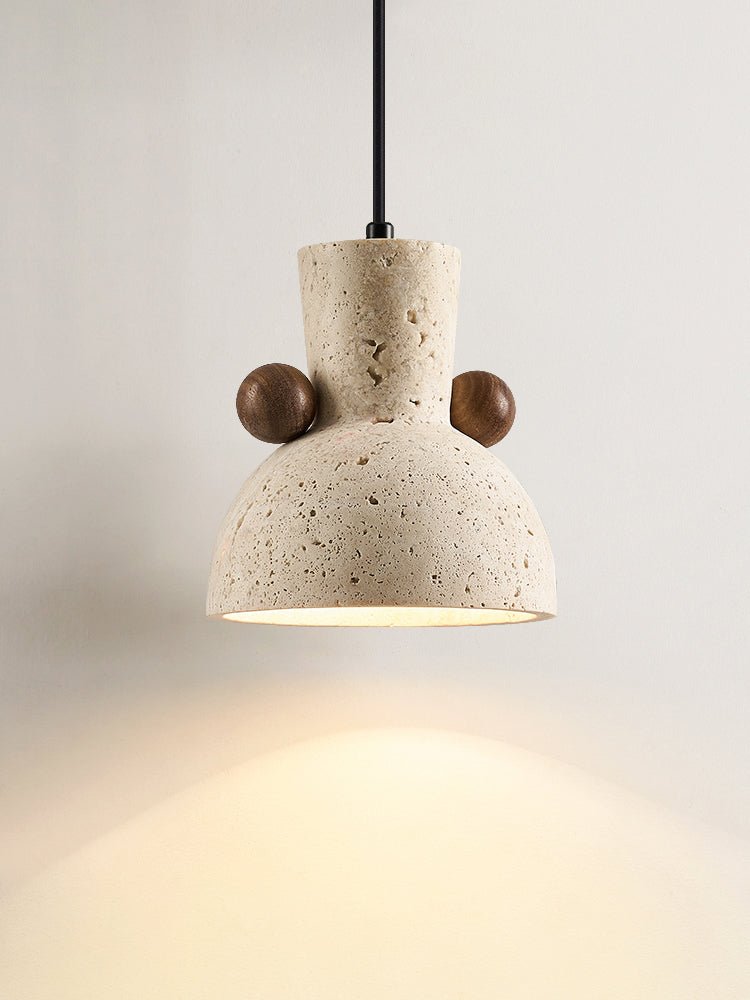 Tavaro kiezelvormige hanglamp Walnootkleur