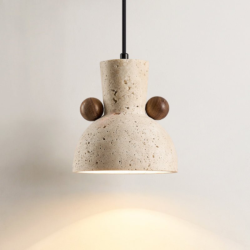 Tavaro kiezelvormige hanglamp Walnootkleur