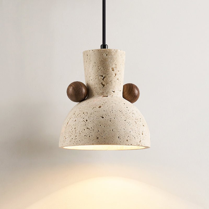 Tavaro kiezelvormige hanglamp Walnootkleur