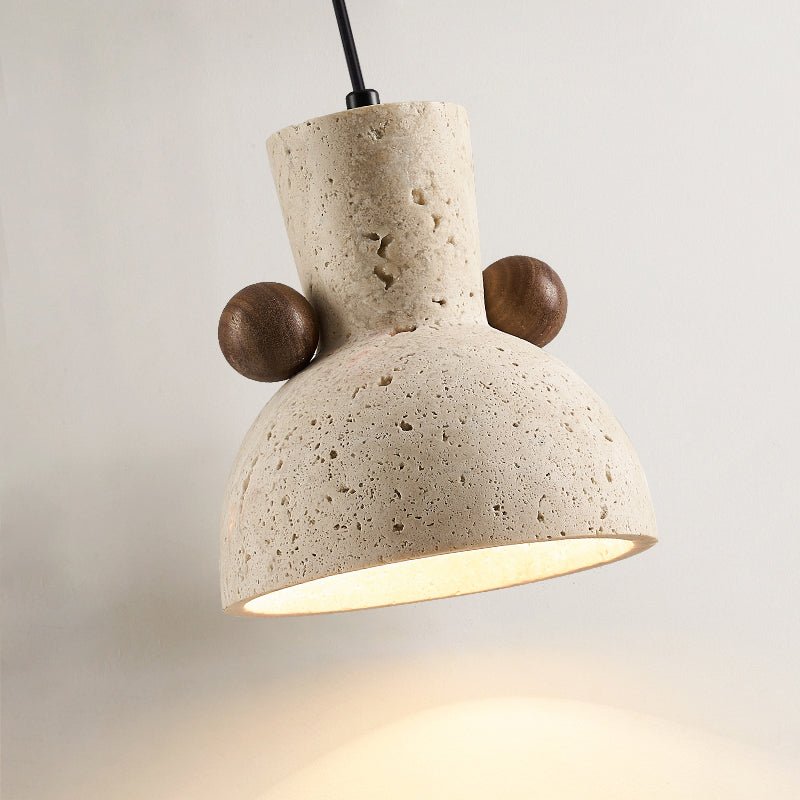 Tavaro kiezelvormige hanglamp Walnootkleur