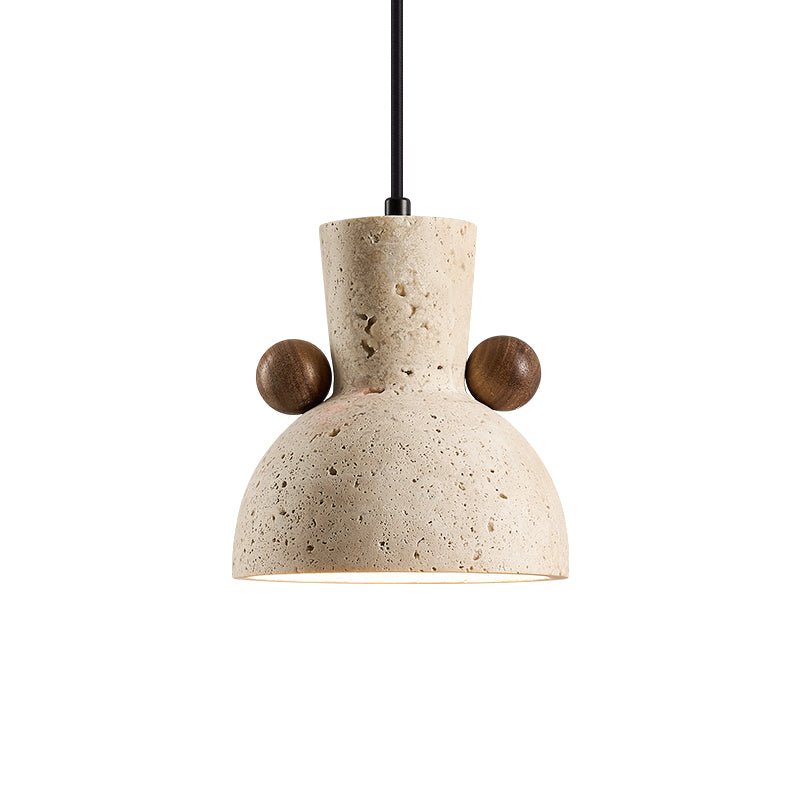 Tavaro kiezelvormige hanglamp Walnootkleur