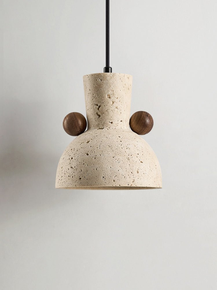 Tavaro kiezelvormige hanglamp Walnootkleur