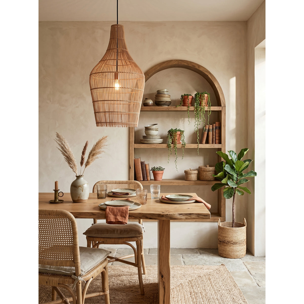 Canerielle rotan hanglamp
