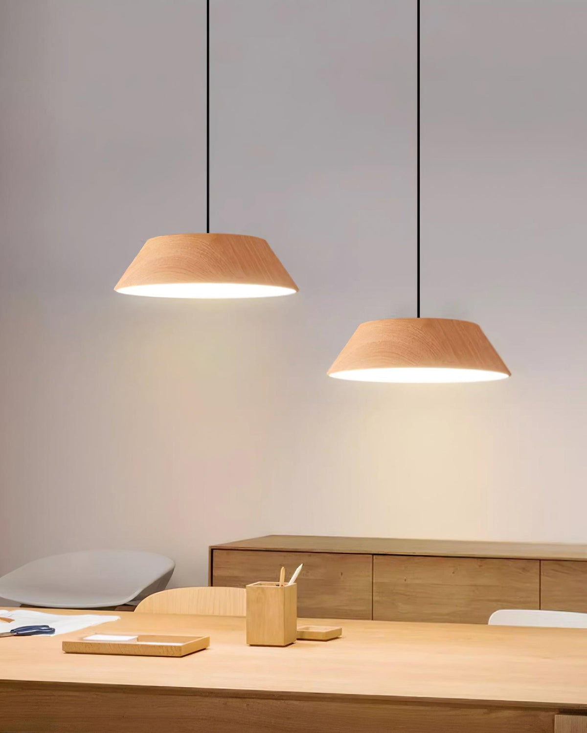 Novain hanglamp met houtnerf