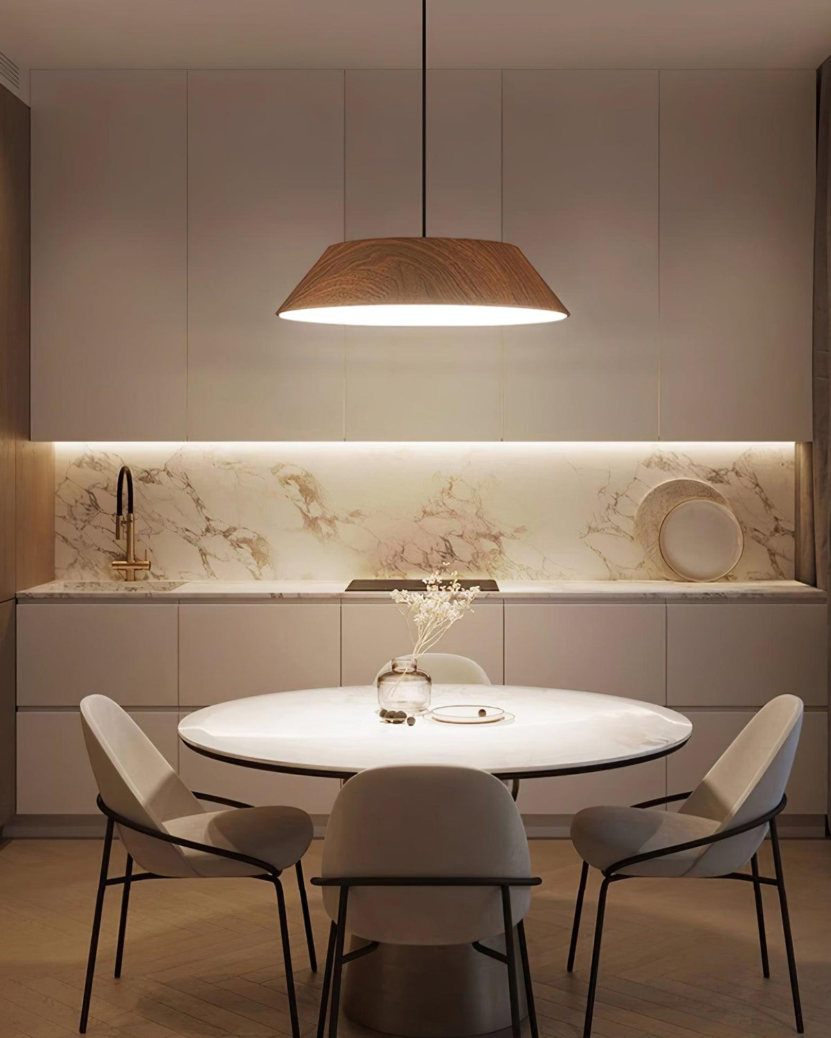 Novain hanglamp met houtnerf