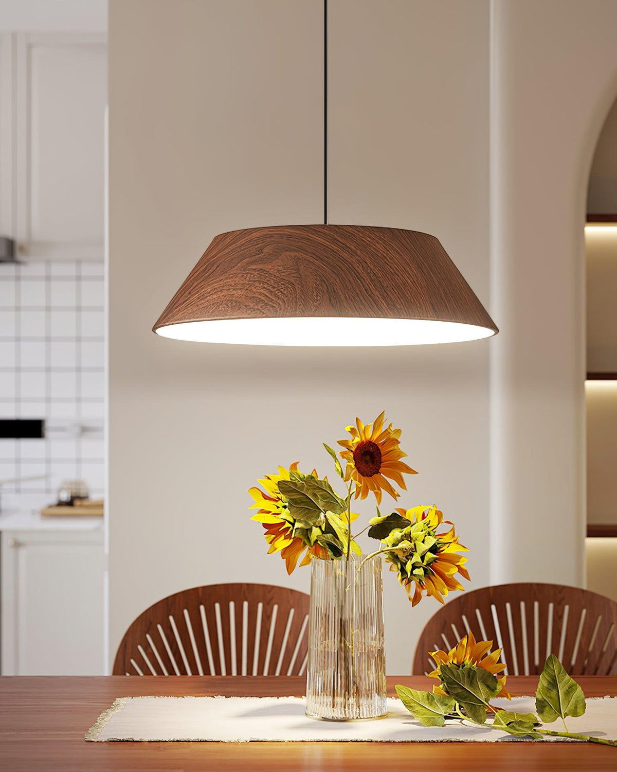 Novain hanglamp met houtnerf