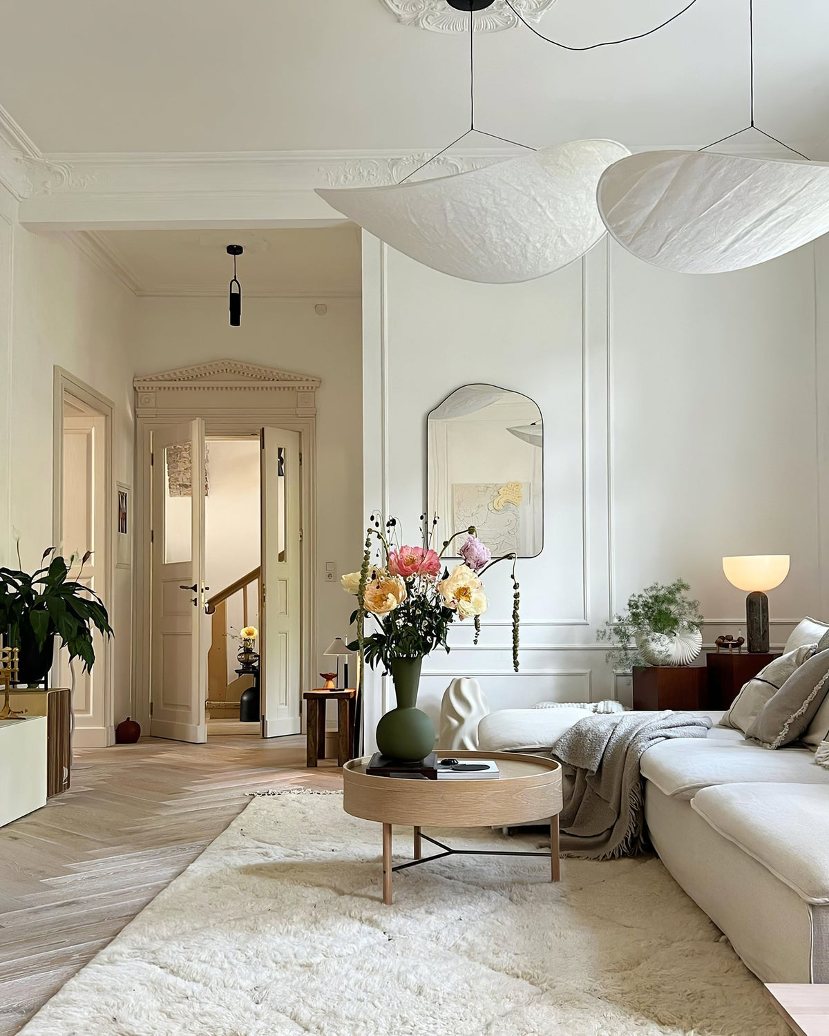 Luminette minimalistisch hanglamp van zijde
