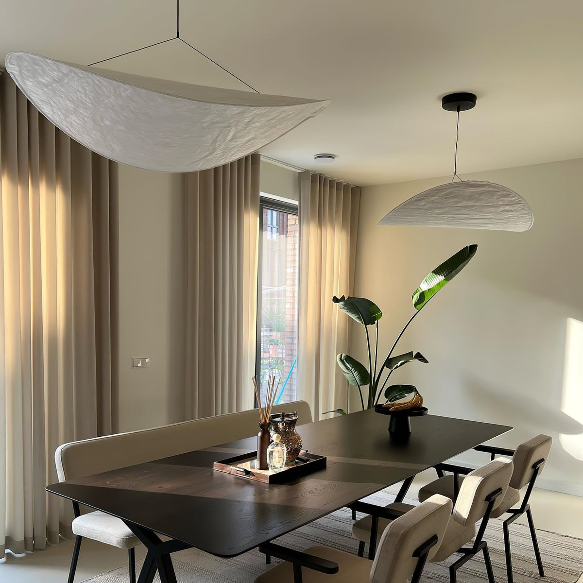 Luminette minimalistisch hanglamp van zijde