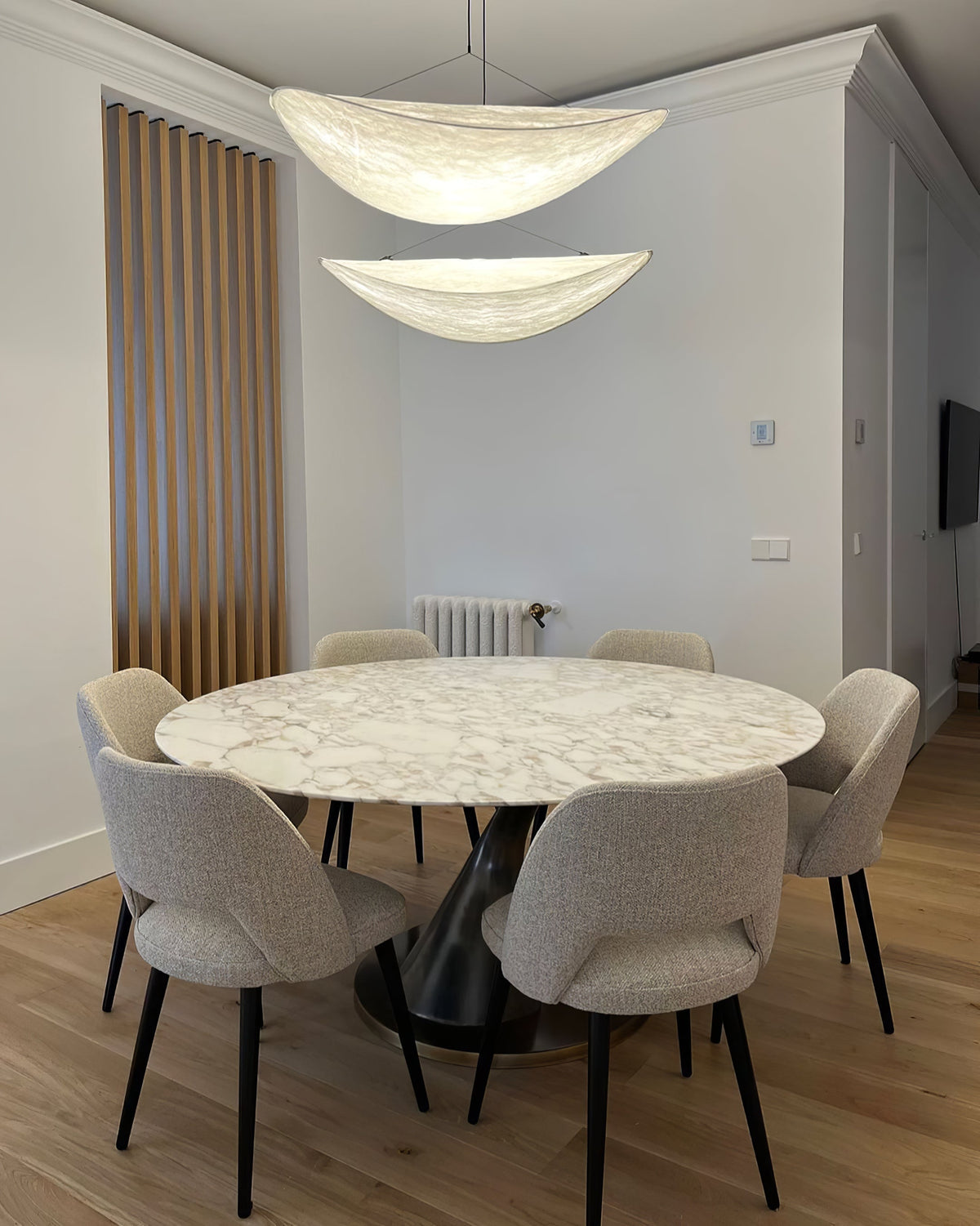 Luminette minimalistisch hanglamp van zijde