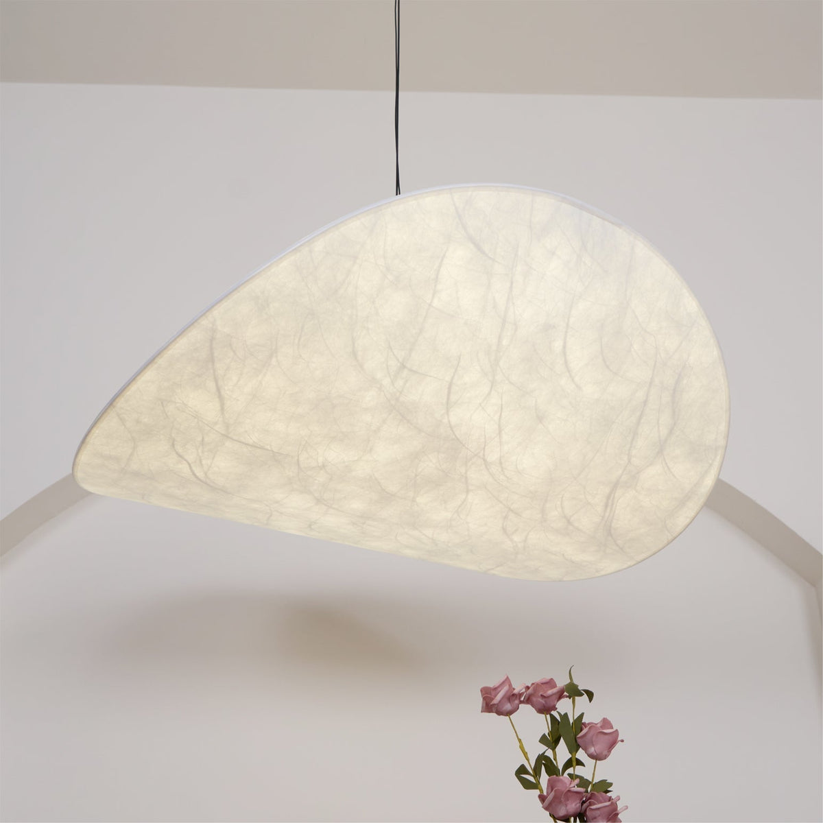 Luminette minimalistisch hanglamp van zijde