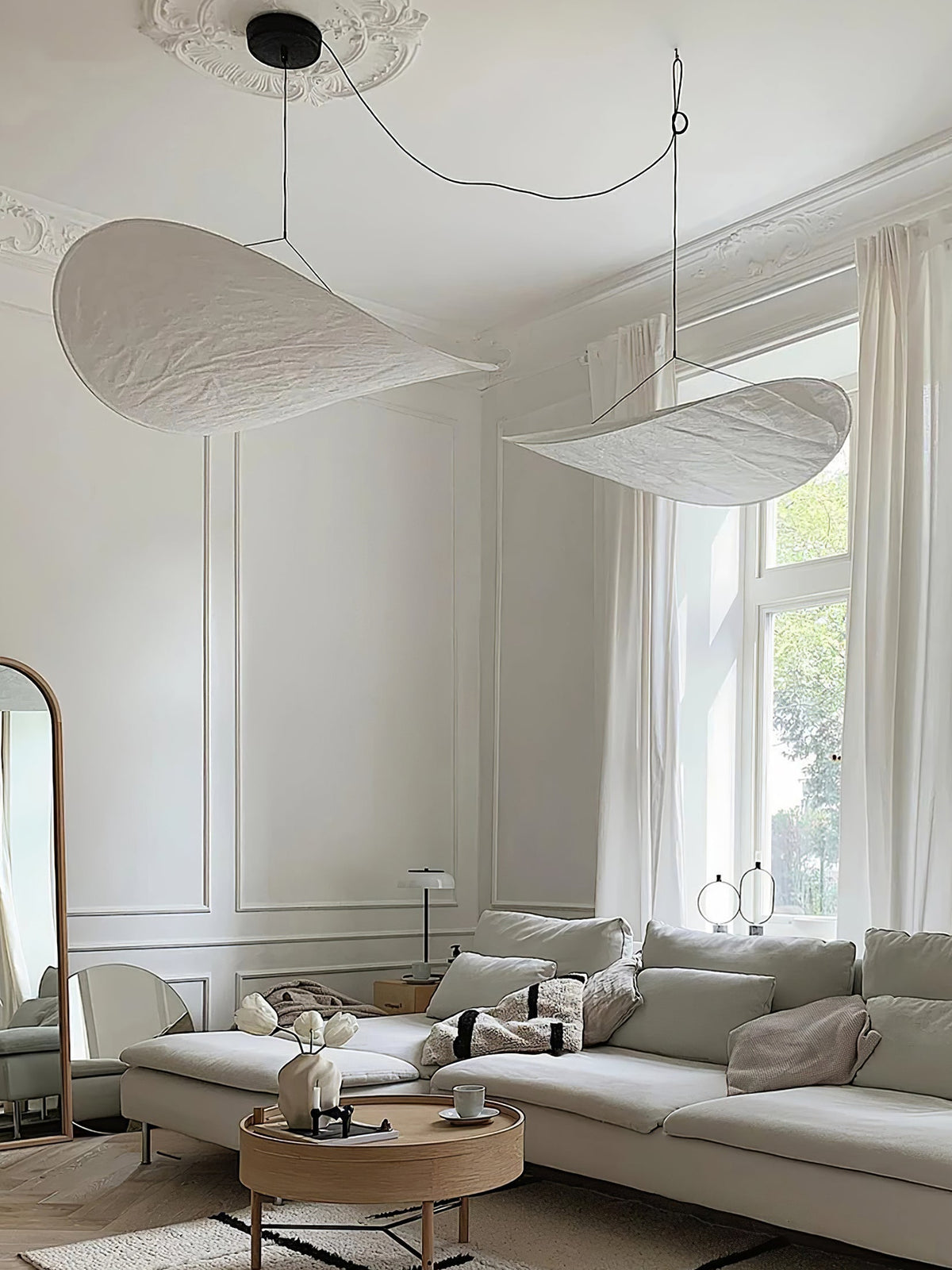 Luminette minimalistisch hanglamp van zijde