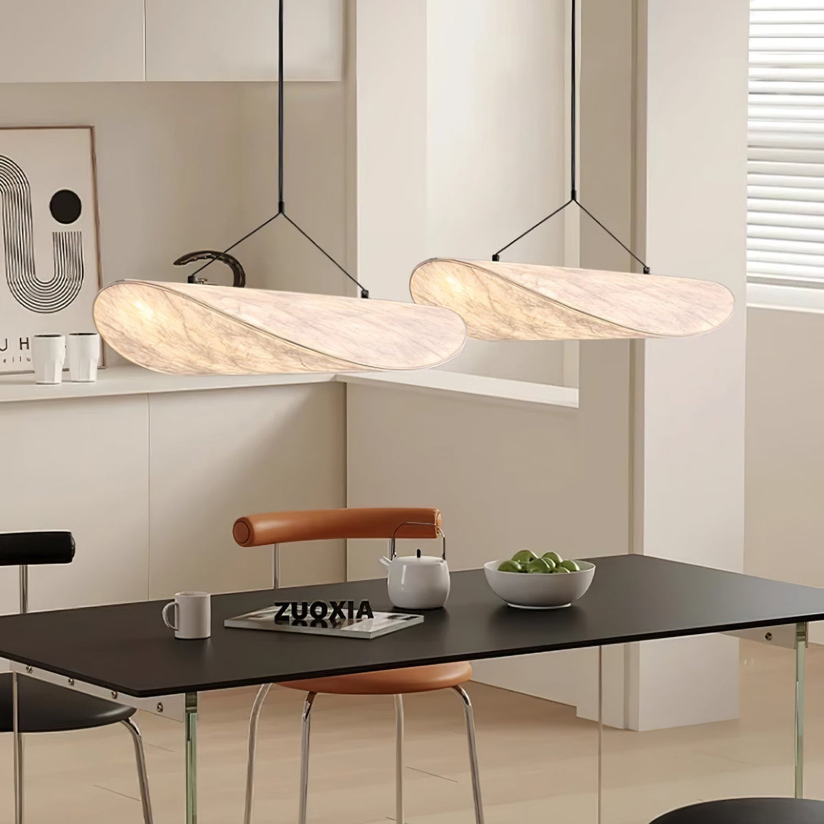 Luminette minimalistisch hanglamp van zijde