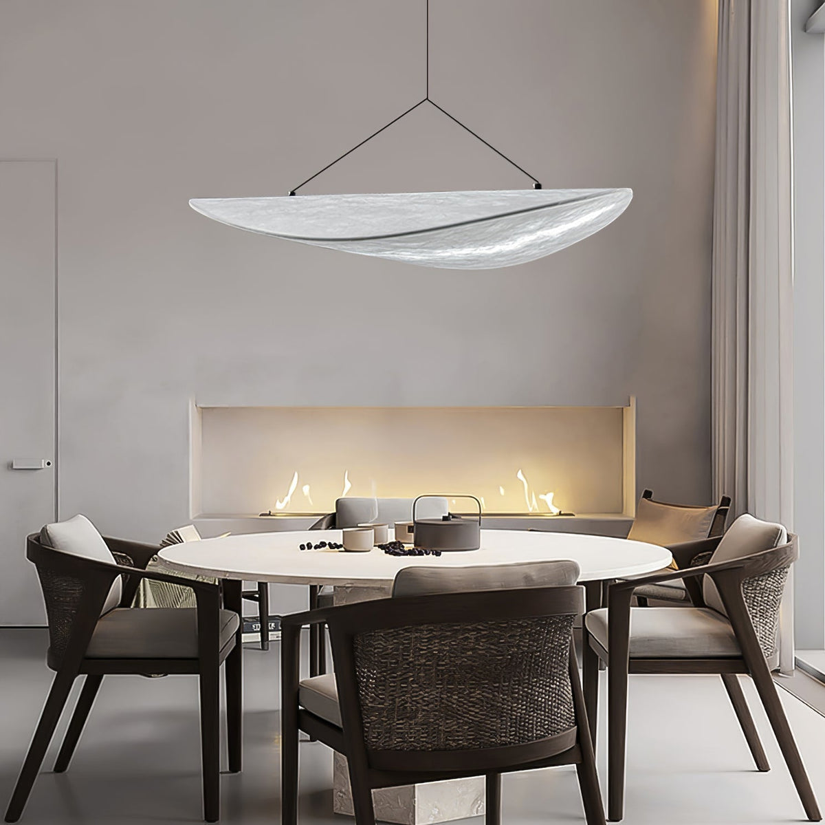 Luminette minimalistisch hanglamp van zijde