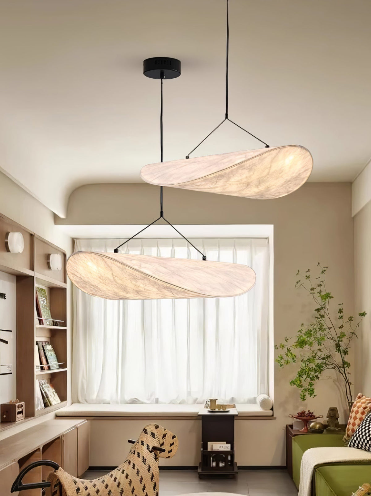 Luminette minimalistisch hanglamp van zijde