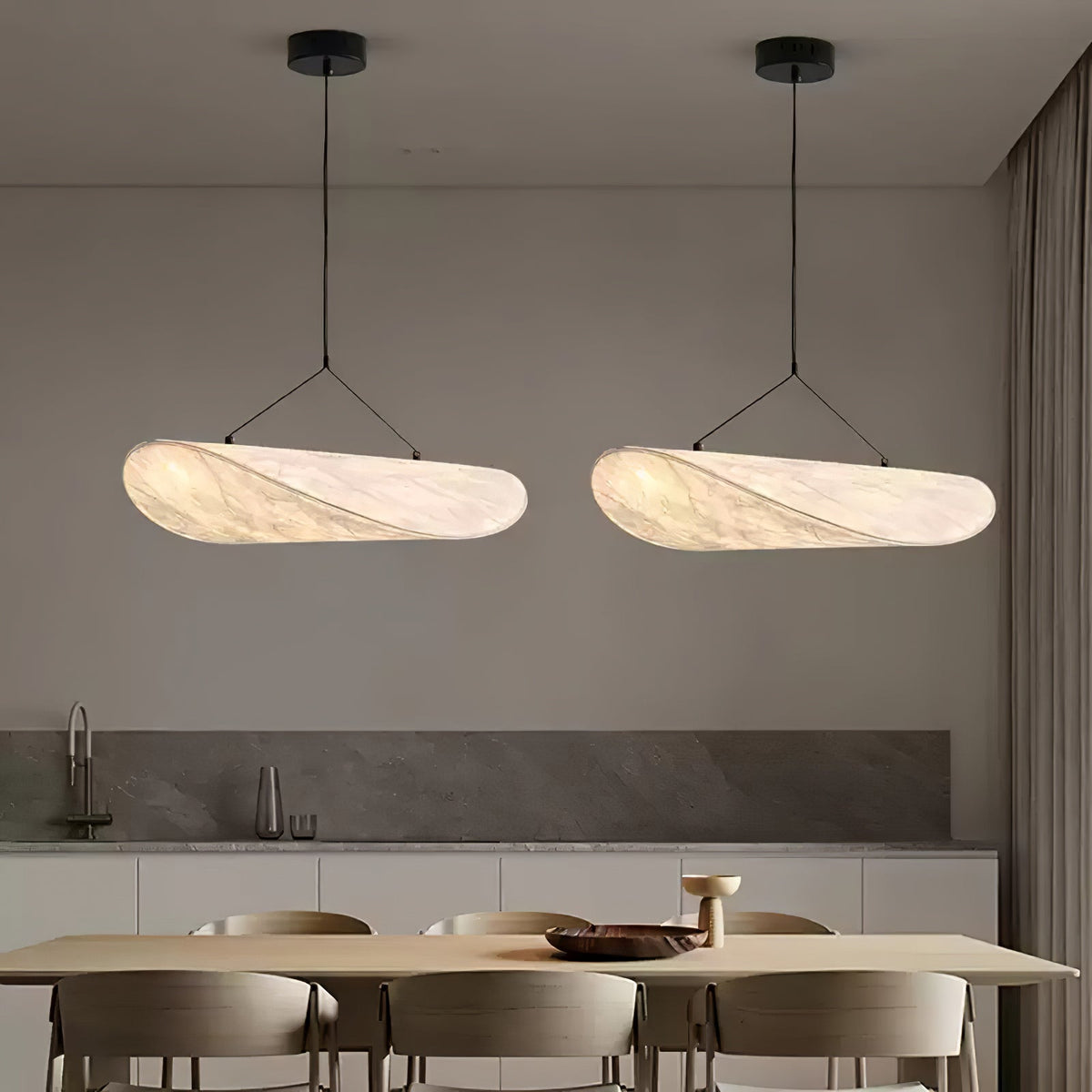 Luminette minimalistisch hanglamp van zijde