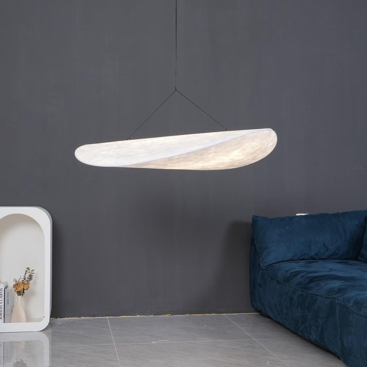 Luminette minimalistisch hanglamp van zijde