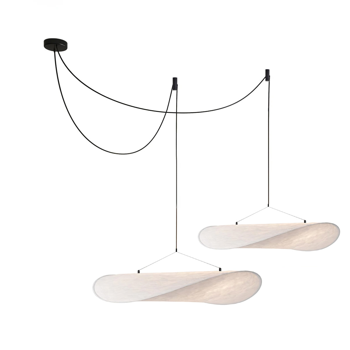 Luminette minimalistisch hanglamp van zijde