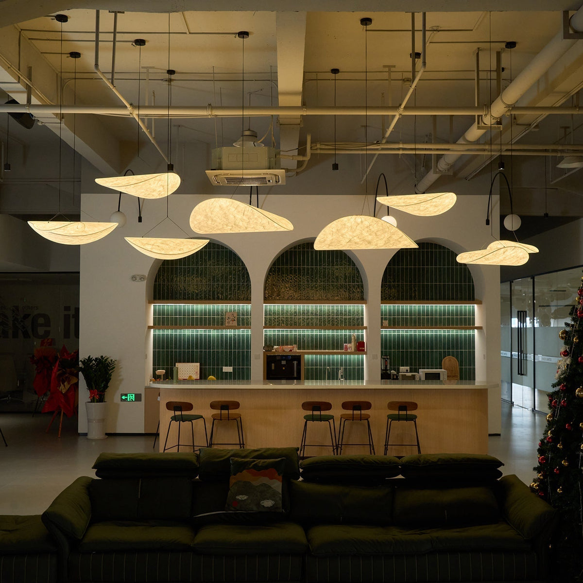 Luminette minimalistisch hanglamp van zijde