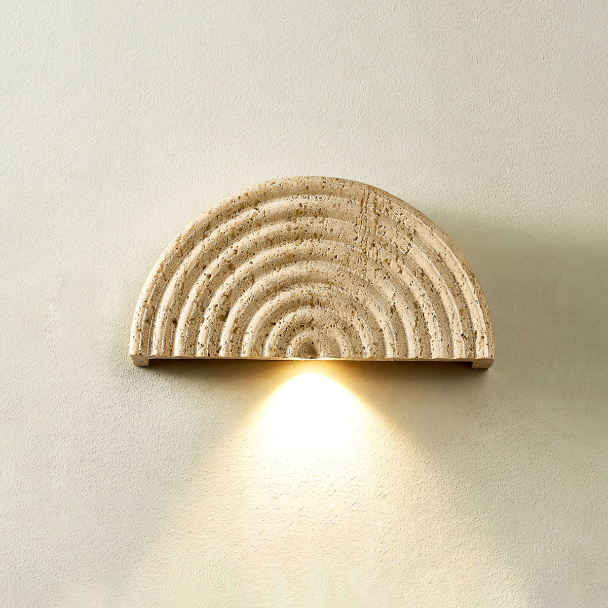 Faro travertin Half-Moon wandlamp