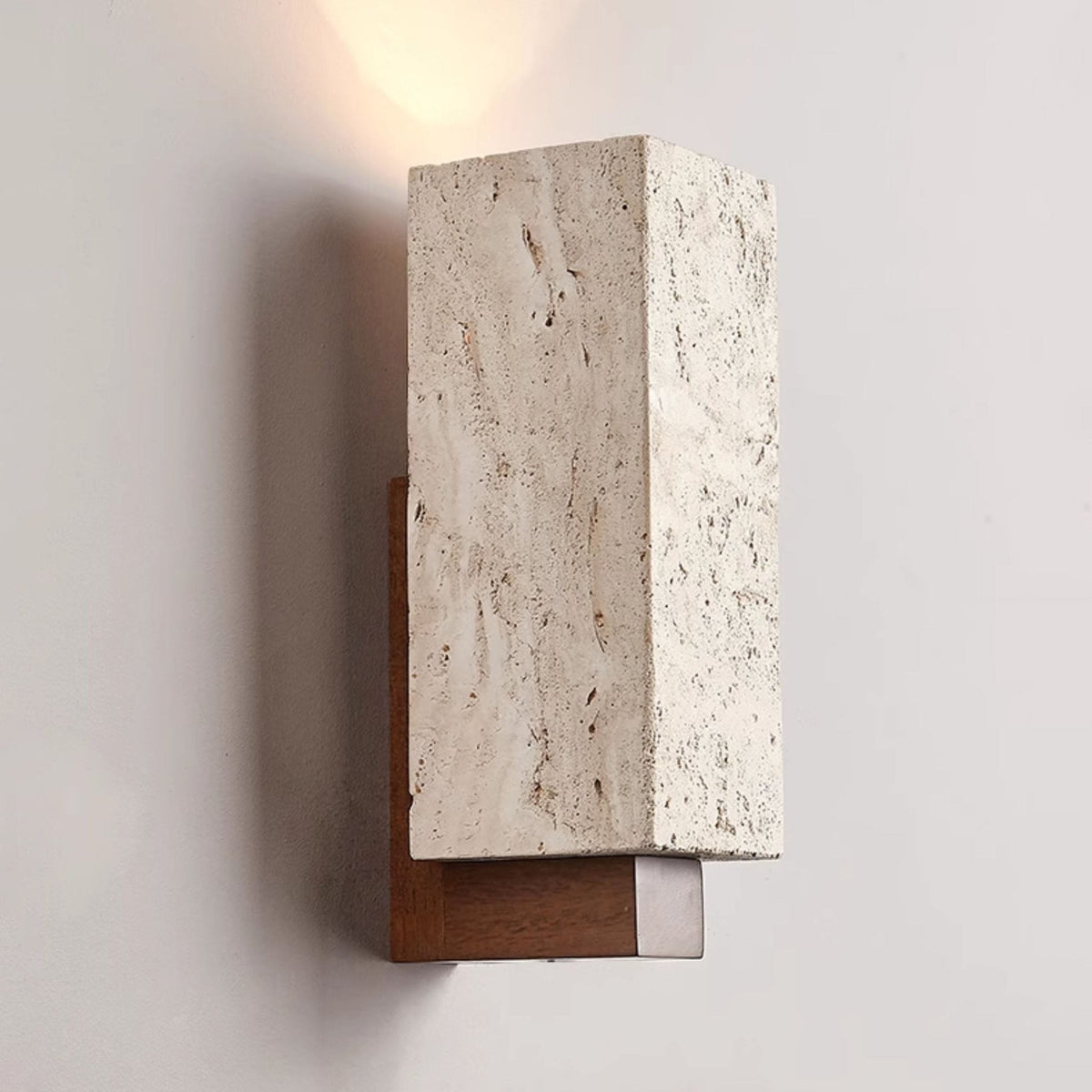 Elsoran travertin Block wandlamp